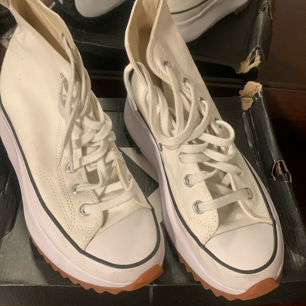 Women’s white high tops